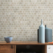 Organic Strands Grey 2" X 2" Lantern Glass Mosaic Organic Strands Grey 2" X 2" Lantern Glass Mosaic