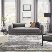 Nourison Dreamy Shag DRS02 Charcoal Ivory Area Rug Room Scene Nourison Dreamy Shag DRS02 Charcoal Ivory Area Rug Room Scene