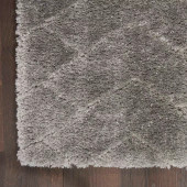 Nourison Dreamy Shag DRS03 Grey Area Rug Corner Nourison Dreamy Shag DRS03 Grey Area Rug Corner