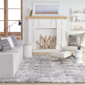 Nourison Dreamy Shag DRS04 Charcoal Area Rug Room Scene Nourison Dreamy Shag DRS04 Charcoal Area Rug Room Scene