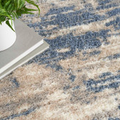 Nourison Dreamy Shag DRS10 Lt. Blue Grey Area Rug Lifestyle Scene Nourison Dreamy Shag DRS10 Lt. Blue Grey Area Rug Lifestyle Scene