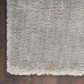 Nourison Dreamy Shag DRS05 Silver Area Rug Corner