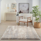 Nourison Dreamy Shag DRS09 Ivory Beige Area Rug Room Scene Nourison Dreamy Shag DRS09 Ivory Beige Area Rug Room Scene