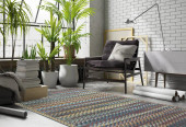 Capel Rugs American Legacy 0210-450 Slate Blue Area Rug Room Scene Capel Rugs American Legacy 0210-450 Slate Blue Area Rug Room Scene