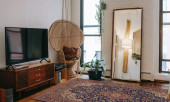 Jewel 4104 Heriz Navy Area Rug by Concord Global Trading Room Scene Jewel 4104 Heriz Navy Area Rug by Concord Global Trading Room Scene