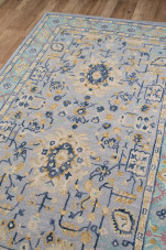 Momeni Tangier TAN-30 Blue Area Rug Corner Momeni Tangier TAN-30 Blue Area Rug Corner