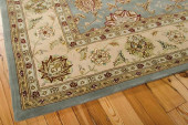 Nourison 2000 2210 Lt. Blue Area Rug Corner Nourison 2000 2210 Lt. Blue Area Rug Corner
