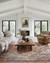 Georgie GER-01 Red Navy Area Rug Room Scene Georgie GER-01 Red Navy Area Rug Room Scene