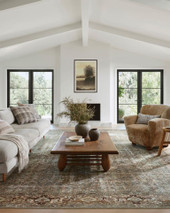 Georgie GER-07 Moss Salmon Area Rug Room Scene Georgie GER-07 Moss Salmon Area Rug Room Scene