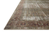 Georgie GER-07 Moss Salmon Area Rug Angle Georgie GER-07 Moss Salmon Area Rug Angle