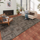 Dalyn Delano DA1 Chocolate Area Rug Room Scene Dalyn Delano DA1 Chocolate Area Rug Room Scene