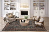 Dalyn Jericho JC1 Charcoal Area Rug Room Scene 2