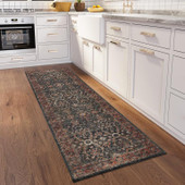 Dalyn Jericho JC1 Charcoal Runner Area Rug Room Scene