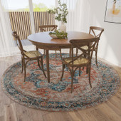 Dalyn Jericho JC2 Spice Round Area Rug Room Scene Dalyn Jericho JC2 Spice Round Area Rug Room Scene