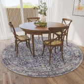 Dalyn Jericho JC3 Violet Round Area Rug Room Scene Dalyn Jericho JC3 Violet Round Area Rug Room Scene