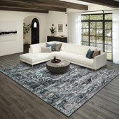 Dalyn Jericho JC5 Steel Area Rug Room Scene 3