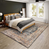 Dalyn Jericho JC6 Charcoal Area Rug Room Scene