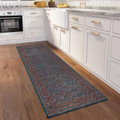 Dalyn Jericho JC7 Navy Runner Area Rug Room Scene