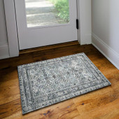 Dalyn Jericho JC7 Pewter Scatter Area Rug Room Scene