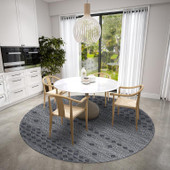 Dalyn Sedona SN1 Midnight Round Area Rug Room Scene Dalyn Sedona SN1 Midnight Round Area Rug Room Scene