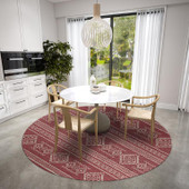 Dalyn Sedona SN14 Paprika Round Area Rug Room Scene