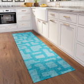 Dalyn Sedona SN4 Robins Egg Runner Area Rug Room Scene Dalyn Sedona SN4 Robins Egg Runner Area Rug Room Scene