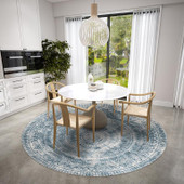 Dalyn Sedona SN7 Indigo Round Area Rug Room Scene Dalyn Sedona SN7 Indigo Round Area Rug Room Scene