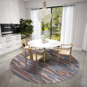 Dalyn Sedona SN8 Denim Round Area Rug Room Scene Dalyn Sedona SN8 Denim Round Area Rug Room Scene