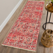 Dalyn Marbella MB5 Poppy Runner Area Rug Room Scene