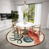 Dalyn Harbor HA5 Beige Round Area Rug Room Scene