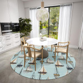 Dalyn Harbor HA8 Sky Round Area Rug Room Scene Dalyn Harbor HA8 Sky Round Area Rug Room Scene