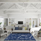 Dalyn Harbor HA9 Navy Area Rug Room Scene Dalyn Harbor HA9 Navy Area Rug Room Scene