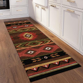 Dalyn Phoenix PH3 Chocolate Runner Area Rug Room Scene