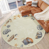 Dalyn Seabreeze SZ9 Ivory Round Area Rug Room Scene