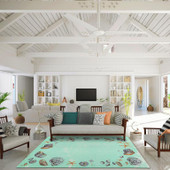 Dalyn Seabreeze SZ9 Lagoon Area Rug Room Scene Dalyn Seabreeze SZ9 Lagoon Area Rug Room Scene