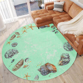 Dalyn Seabreeze SZ9 Lagoon Round Area Rug Room Scene