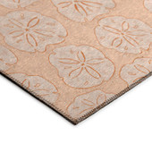 Dalyn Seabreeze SZ10 Peach Area Rug on Angle