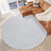 Dalyn Seabreeze SZ10 Silver Round Area Rug Room Scene Dalyn Seabreeze SZ10 Silver Round Area Rug Room Scene