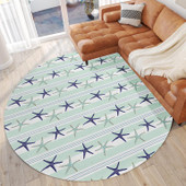 Dalyn Seabreeze SZ12 Mist Round Area Rug Room Scene Dalyn Seabreeze SZ12 Mist Round Area Rug Room Scene