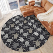 Dalyn Seabreeze SZ13 Black Round Area Rug Room Scene Dalyn Seabreeze SZ13 Black Round Area Rug Room Scene