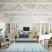 Dalyn Seabreeze SZ16 Denim Area Rug Room Scene