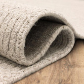 Karastan Gemini RG145-4594 Silver Area Rug Roll Edge