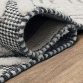 Karastan Sirocco R1102-3512 Tipaza Black White Area Rug by Drew & Jonathan Roll Edge Karastan Sirocco R1102-3512 Tipaza Black White Area Rug by Drew & Jonathan Roll Edge