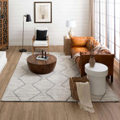 Karastan Sirocco R1104-3512 Beni Black White Area Rug by Drew & Jonathan Room Scene Karastan Sirocco R1104-3512 Beni Black White Area Rug by Drew & Jonathan Room Scene