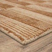 Karastan Broken Stripe R1091-640 Sienna Area Rug by Bobby Berk Corner Angle
