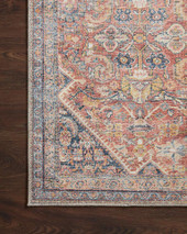 Loloi II Adrian ADR-02 Rust Denim Area Rug Corner