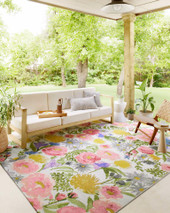 Loloi II Botanical BOT-01 Ivory Multi Area Rug Room Scene Loloi II Botanical BOT-01 Ivory Multi Area Rug Room Scene