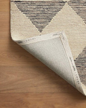 Francis FRA-01 Beige Charcoal Area Rug Backing
