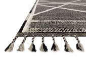 Loloi Iman IMA-02 Beige Charcoal Area Rug Angle