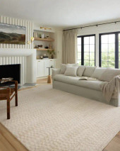 Loloi II Kamala KAM-05 Ivory Natural Area Rug Room Scene Loloi II Kamala KAM-05 Ivory Natural Area Rug Room Scene